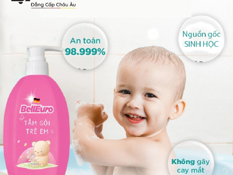 Tắm Gội Baby Công Nghệ Sinh Học Bell Euro 300ML