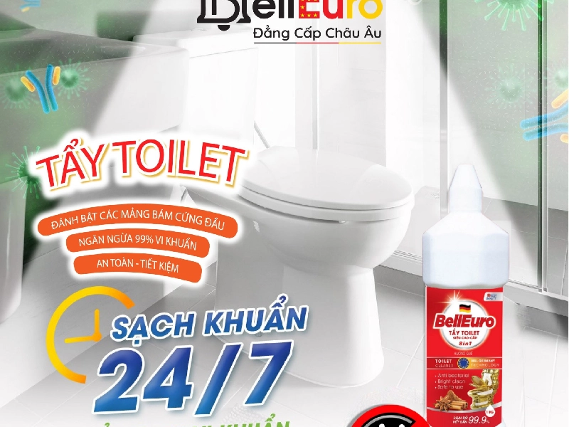 Tẩy Toilet Công Nghệ Sinh Học Bell Euro 1KG Trắng